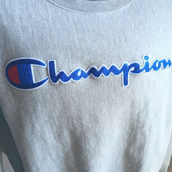 Vintage Men's Sweatshirt Large Champion Reverse Weave Spellout Embroidered Logo - Picture 4 of 7